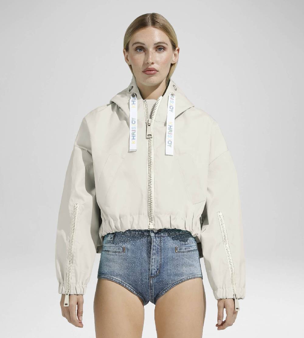 Khrisjoy NEW KHRIS CROP WINDBREAKER DESERT In Linea