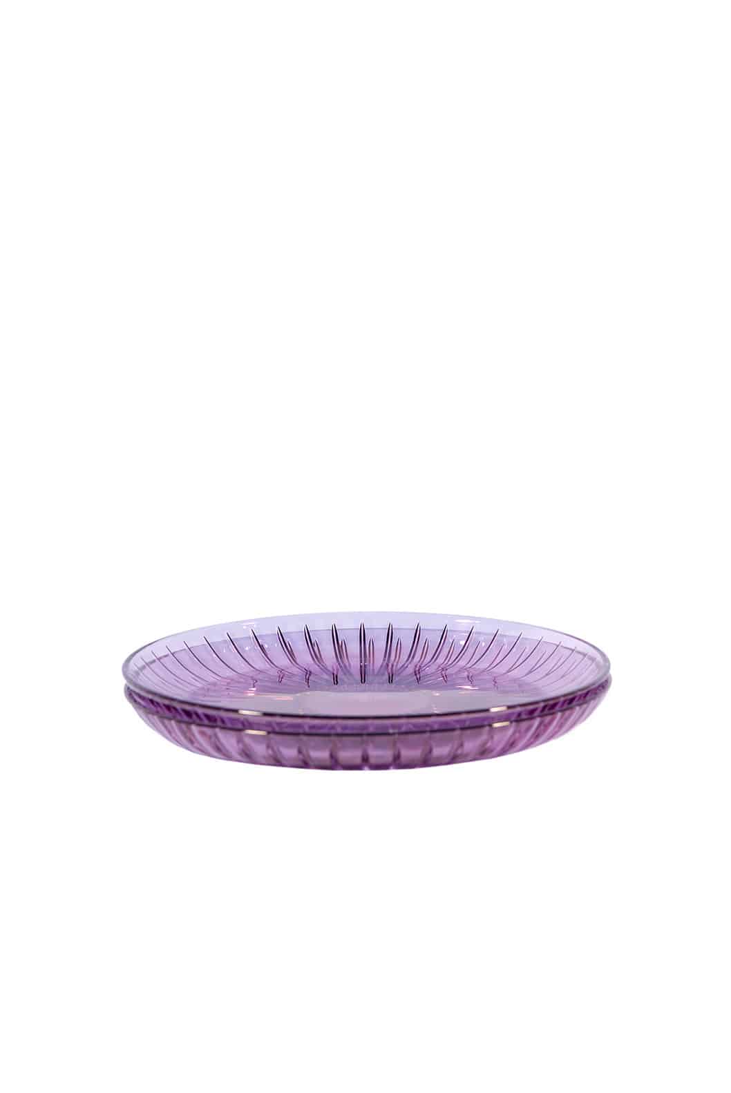 Luisa Beccaria Set Viola Di Due Piatti Di Frutta In Vetro Promozione