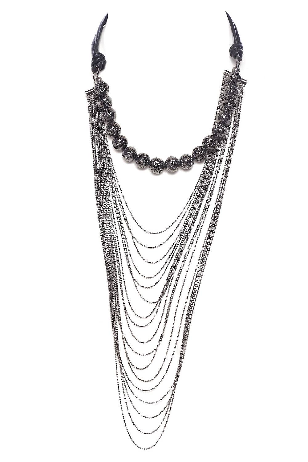 Rrocco Ragni Collana con boules e monile Moda