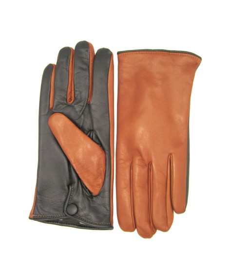 Sermoneta Gloves Guanto in Nappa fodera cashmere Touch screen Tan/Moro Vendita Economica